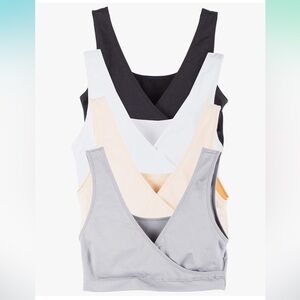 Caramel Cantina 4 Pack Nursing Maternity Women’s Sleep Comfort Bralette Bra